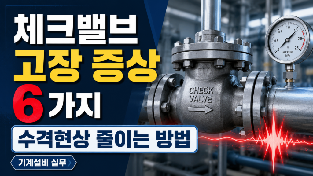체크밸브 고장 증상 6가지: 기계설비 수격현상 줄이는 방법까지 한 번에 3 기계설비 체크밸브 고장 증상과 수격현상 줄이는 방법 설명 이미지