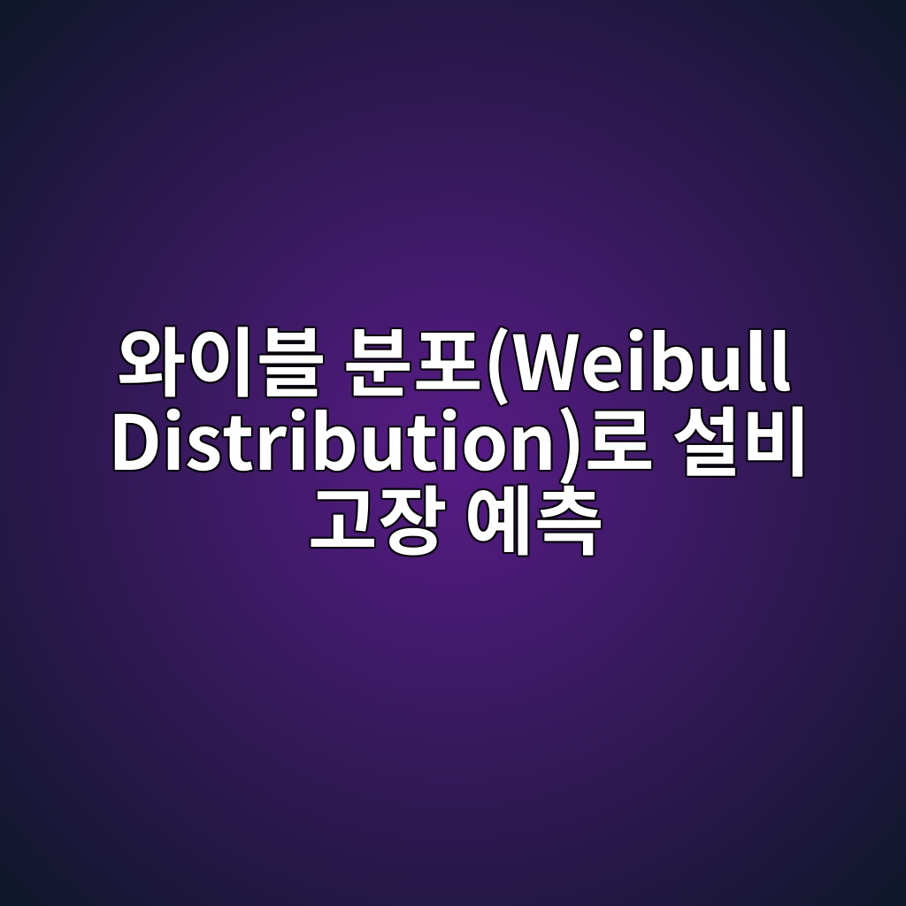 와이블 분포(Weibull Distribution)로 설비 고장 예측 3 ec9980ec9db4ebb894 ebb684ed8facweibull distributioneba19c ec84a4ebb984 eab3a0ec9ea5 ec9888ecb8a1 1782570410