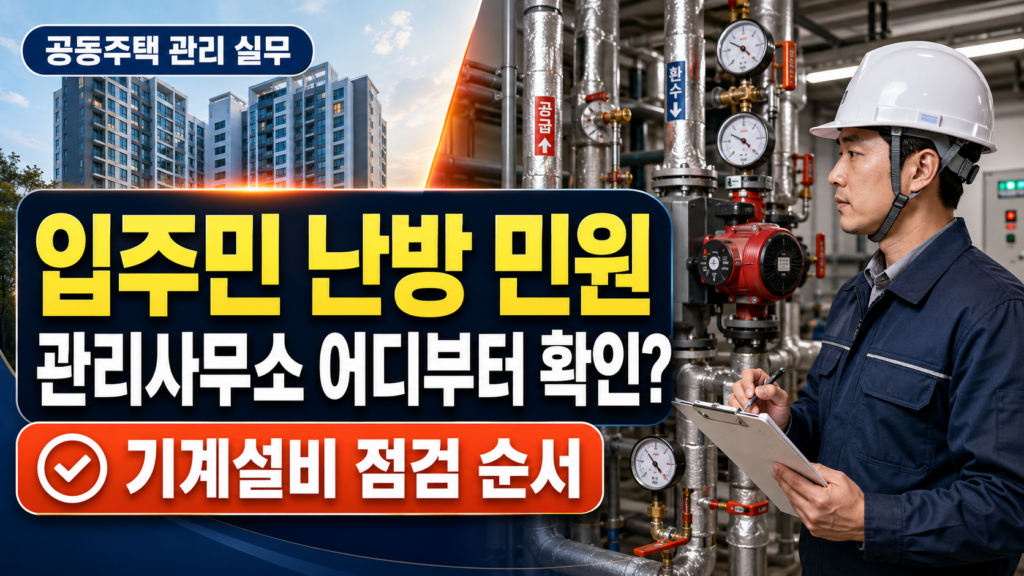 입주민 난방 민원, 관리사무소 난방 점검은 기계설비 점검부터 봐야 합니다 9 입주민 난방 민원 발생 시 관리사무소가 기계설비 점검 순서를 확인하는 썸네일