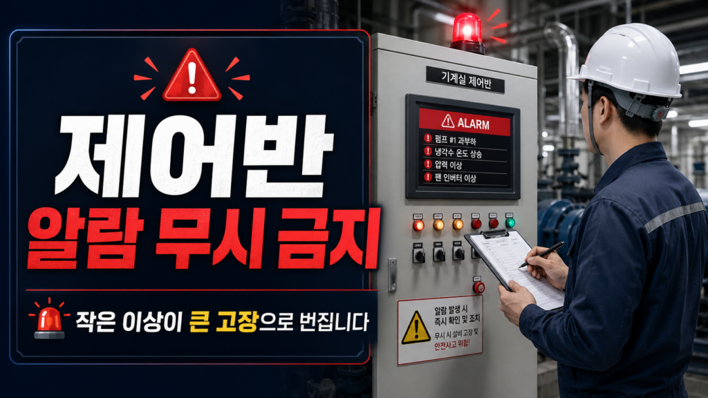 기계설비 제어반 알람 무시하면? 제어반 알람 조치와 기계설비 고장 예방 핵심 6 기계설비 제어반 알람 발생 시 고장 예방을 위한 현장